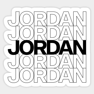 Jordan - stacked Sticker